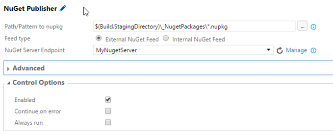 TFS 2015 Nuget Publisher build step tfs_nuget_publisher