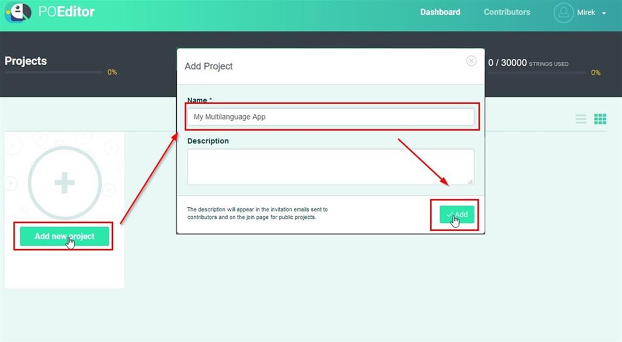 POEditor - Create new project POEditor - Create new project