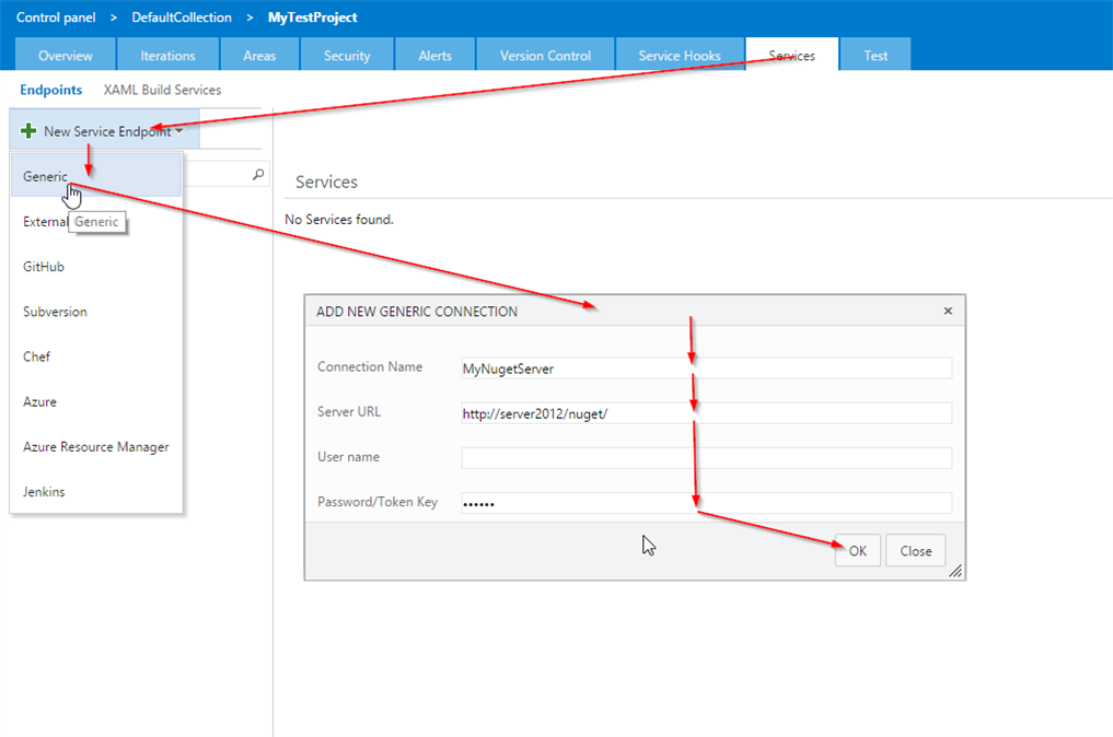 TFS 2015 Service endpoint configuration tfs_service_endpoint